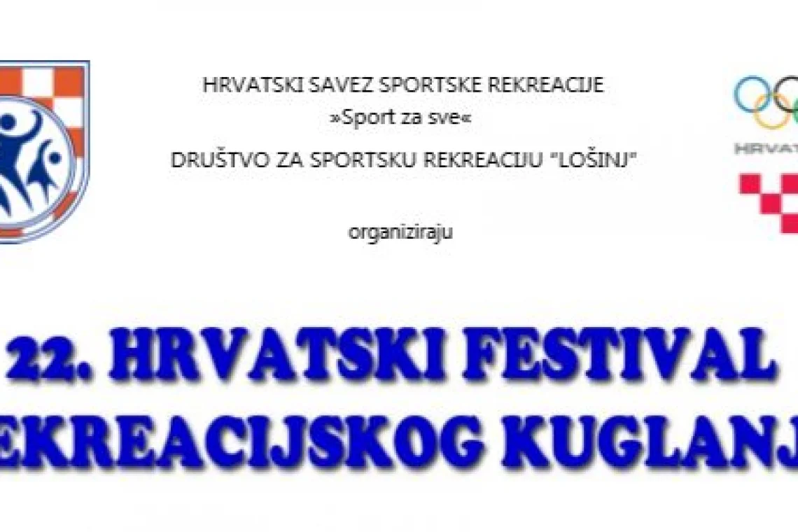22. hrvatski festival rekreacijskog kuglanja - otkazan
